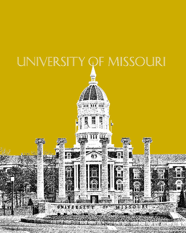 University of Missouri - Gold Digital Art by DB Artist
