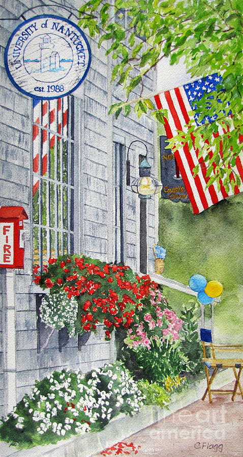 University of Nantucket Shop Painting by Carol Flagg