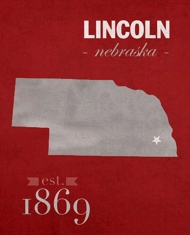 University Of Nebraska Mixed Media - University Of Nebraska Lincoln Cornhuskers College Town State Map Poster Series No 071 by Design Turnpike University Of Nebraska Mixed Media - University Of Nebraska Lincoln Cornhuskers College Town State Map Poster Series No 071 by Design Turnpike