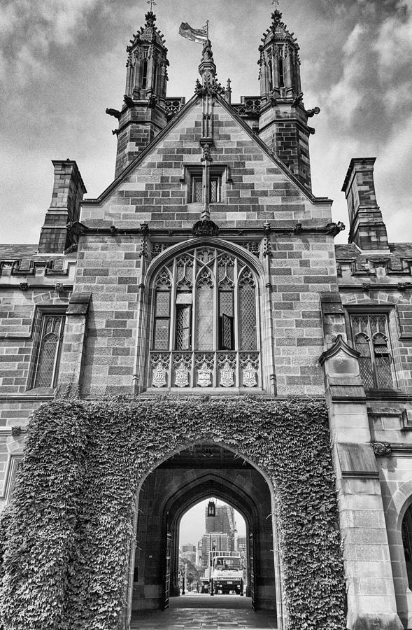 University Of Sydney Photograph - University of Sydney-Black and White V4 by Douglas Barnard