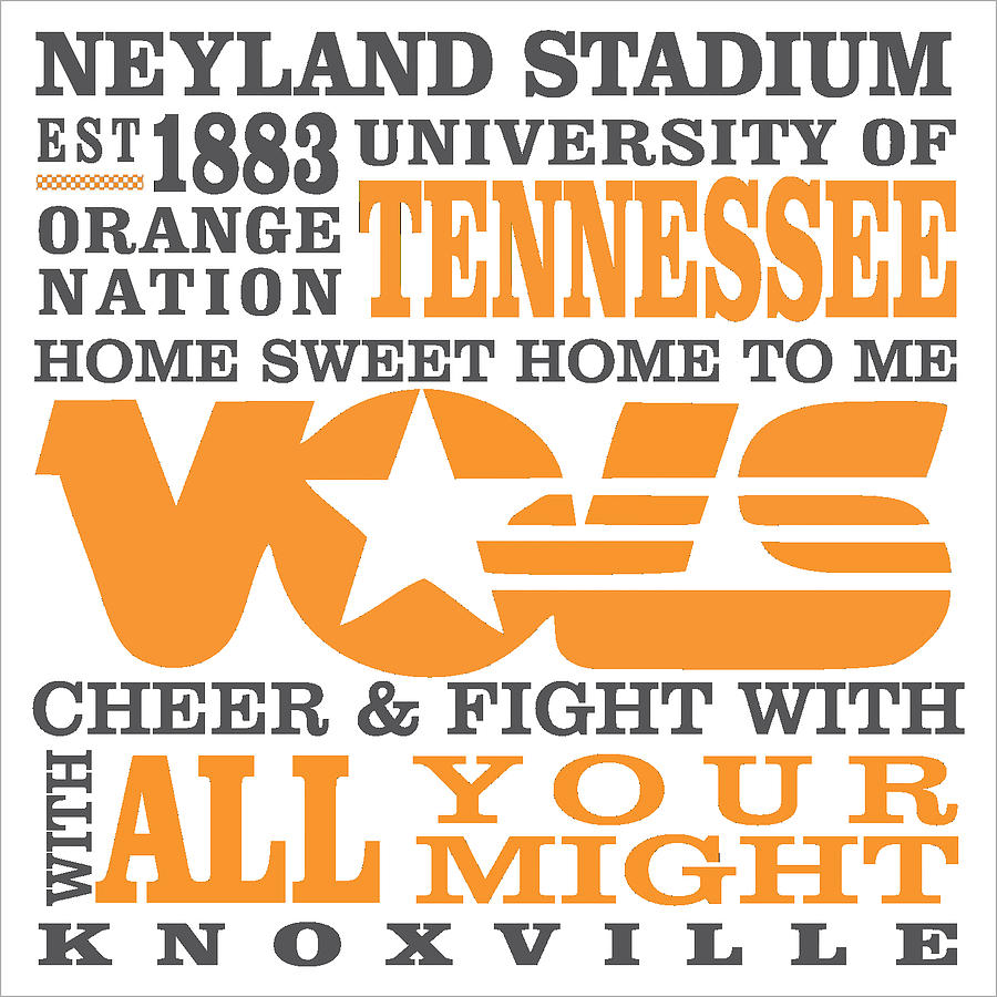 University of Tennessee Graphic Canvas Photograph by Debbie Karnes