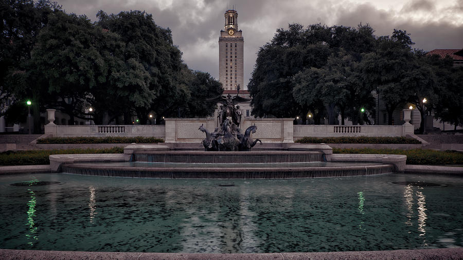 University Photograph - University of Texas Icons by Joan Carroll