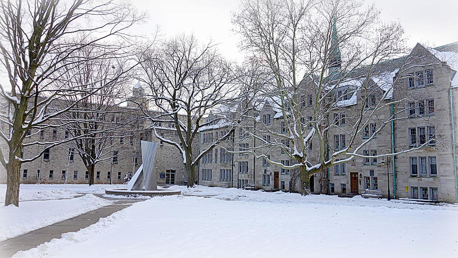 Winter Photograph - University of Toronto Buildings by Valentino Visentini