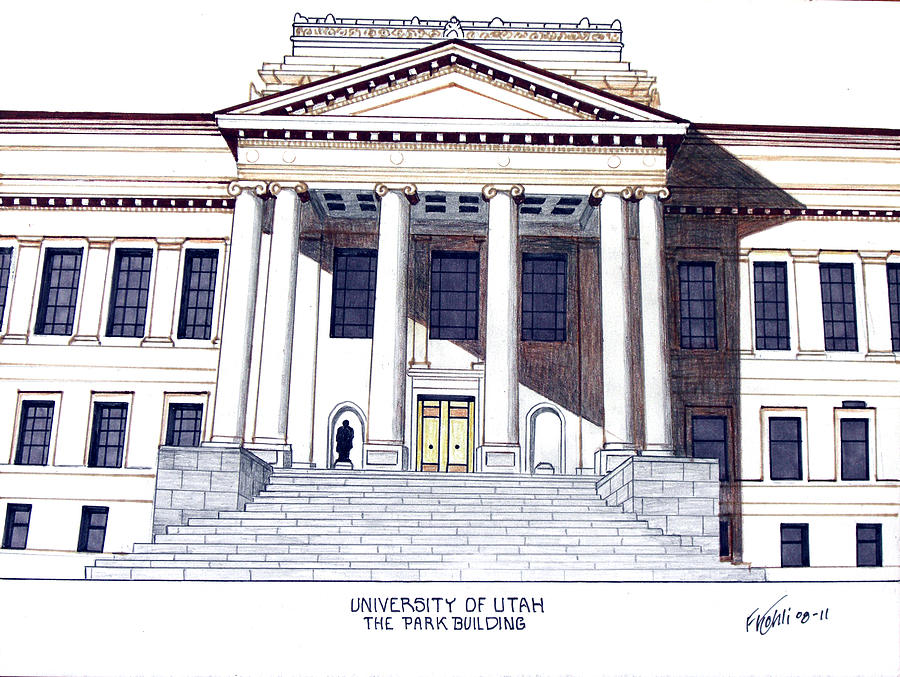 University of Utah Drawing by Frederic Kohli
