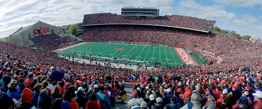 University Of Wisconsin Photograph - University Of Wisconsin Football Game by Panoramic Images