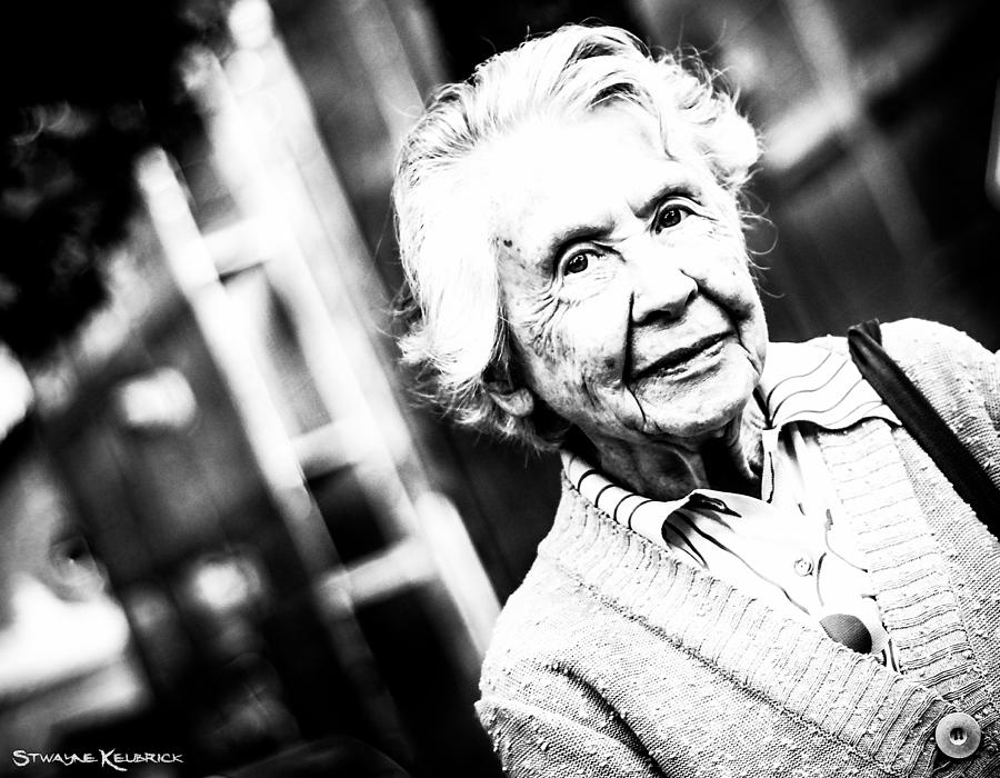 Black And White Photograph - Unknown grandma by Stwayne Keubrick Black And White Photograph - Unknown grandma by Stwayne Keubrick