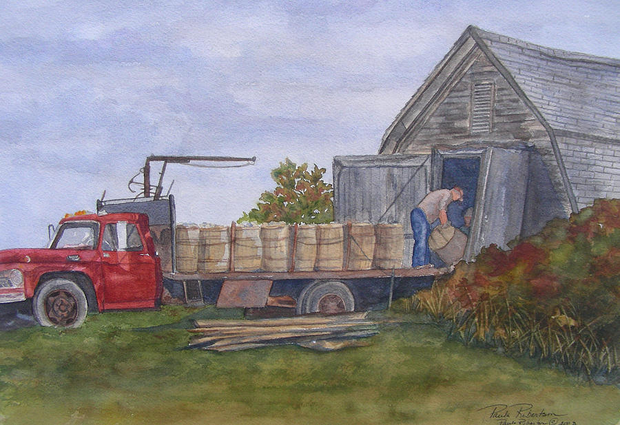 Unloading at the Potato House Painting by Paula Robertson