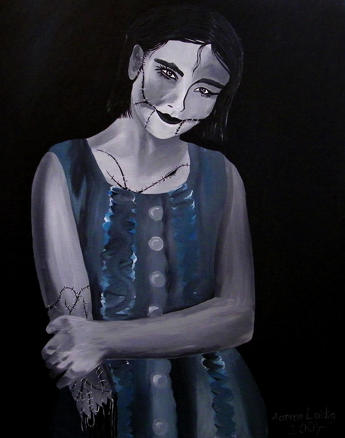 Untitled  04 zombie doll painting Painting by Aarron  Laidig