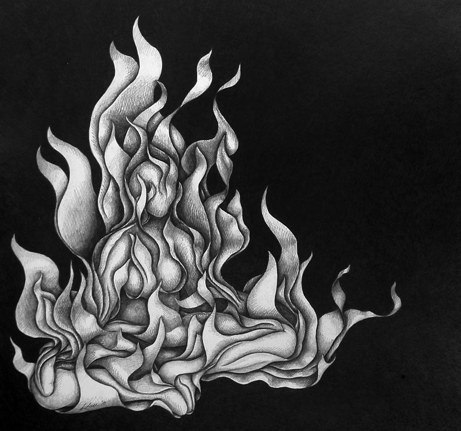 Black Drawing - Untitled 27 by Diana Durr Black Drawing - Untitled 27 by Diana Durr