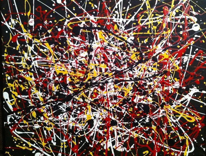 Abstract Painting - Untitled 4 Jackson Pollock Inspired by Vanessa Carpenter