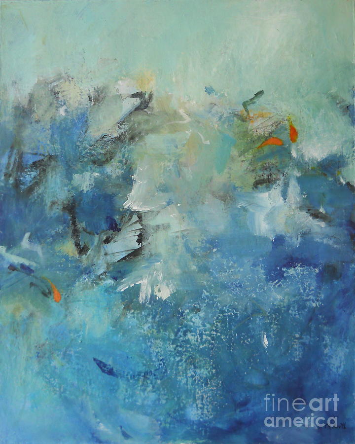 Sold - Surf Painting by Carolyn Barth