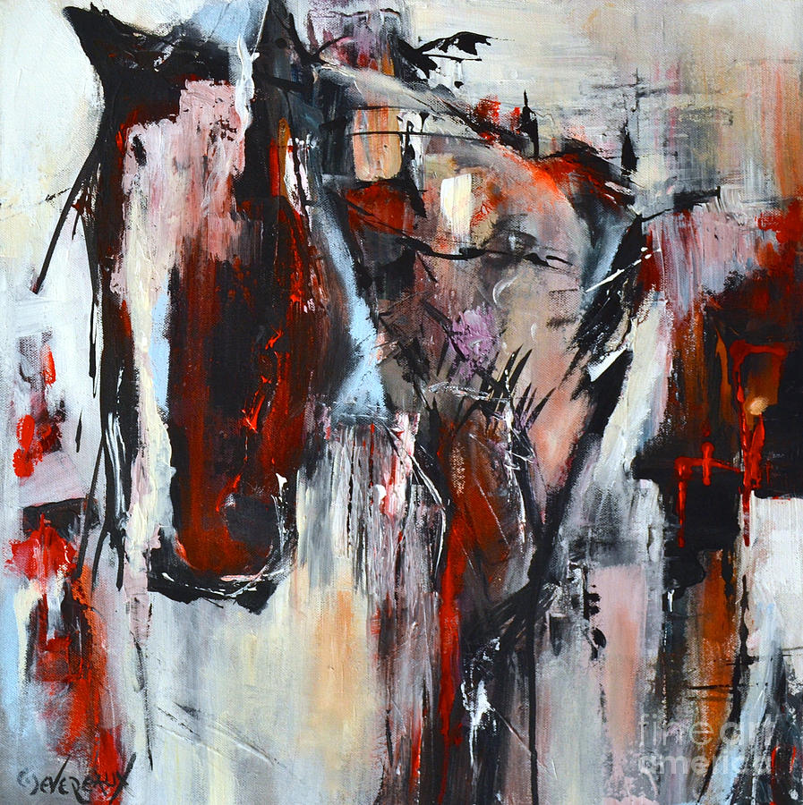 Horse Painting - Untitled by Cher Devereaux