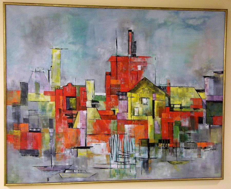 Untitled Cityscape Painting by Helen Ames