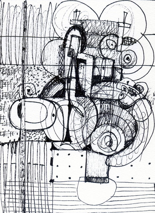 Steampunk - drawing 1 Drawing by Stephen Lucas