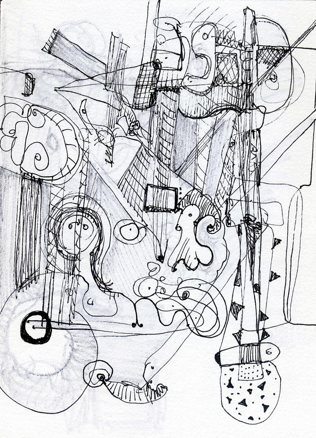 Steampunk - drawing 2 Drawing by Stephen Lucas
