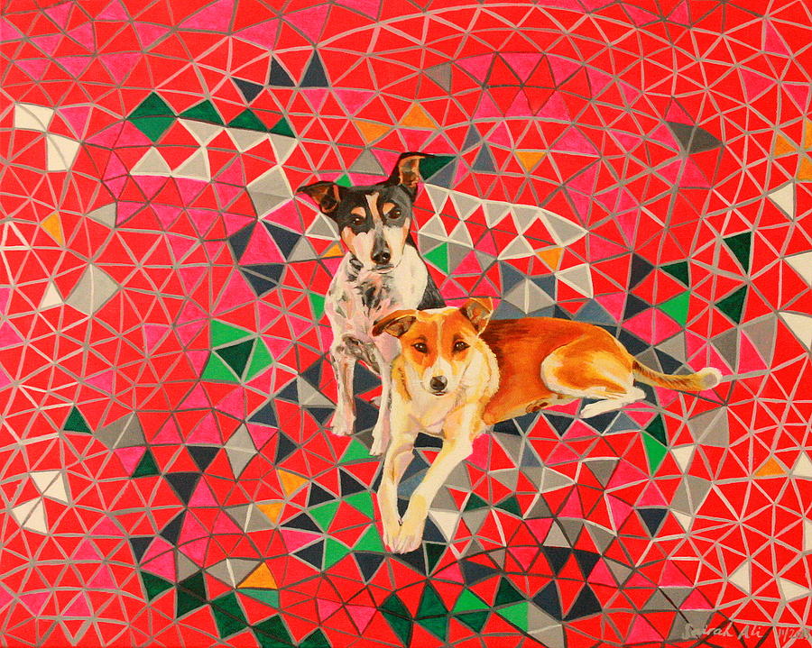 Dog Painting - Untitled by Sairah Ali