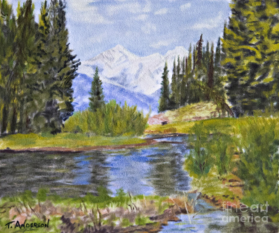 Rocky Mountain National Park Painting - Colorado River Beginnings by Terry Anderson