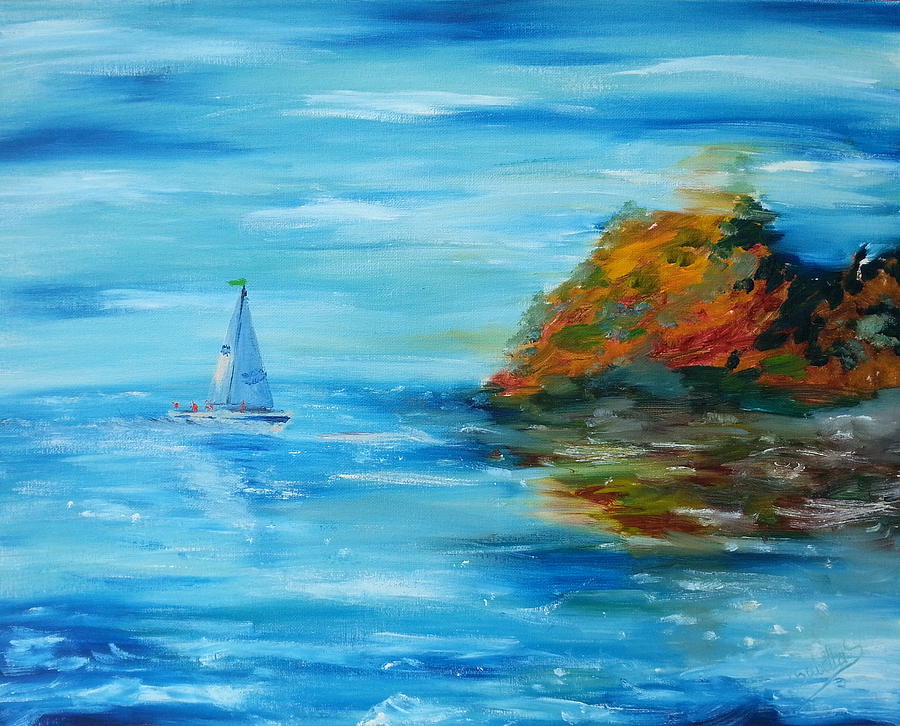 Untitles Yacht Painting Digital Art