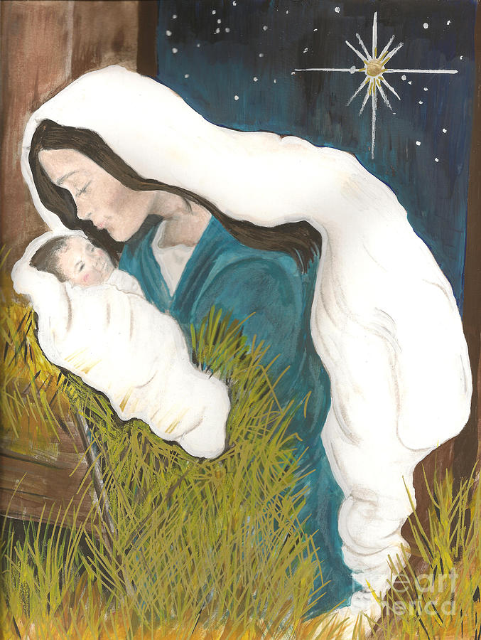 Unto Us A Child is Born-Glory to God - Christmas Painting by Jan Dappen