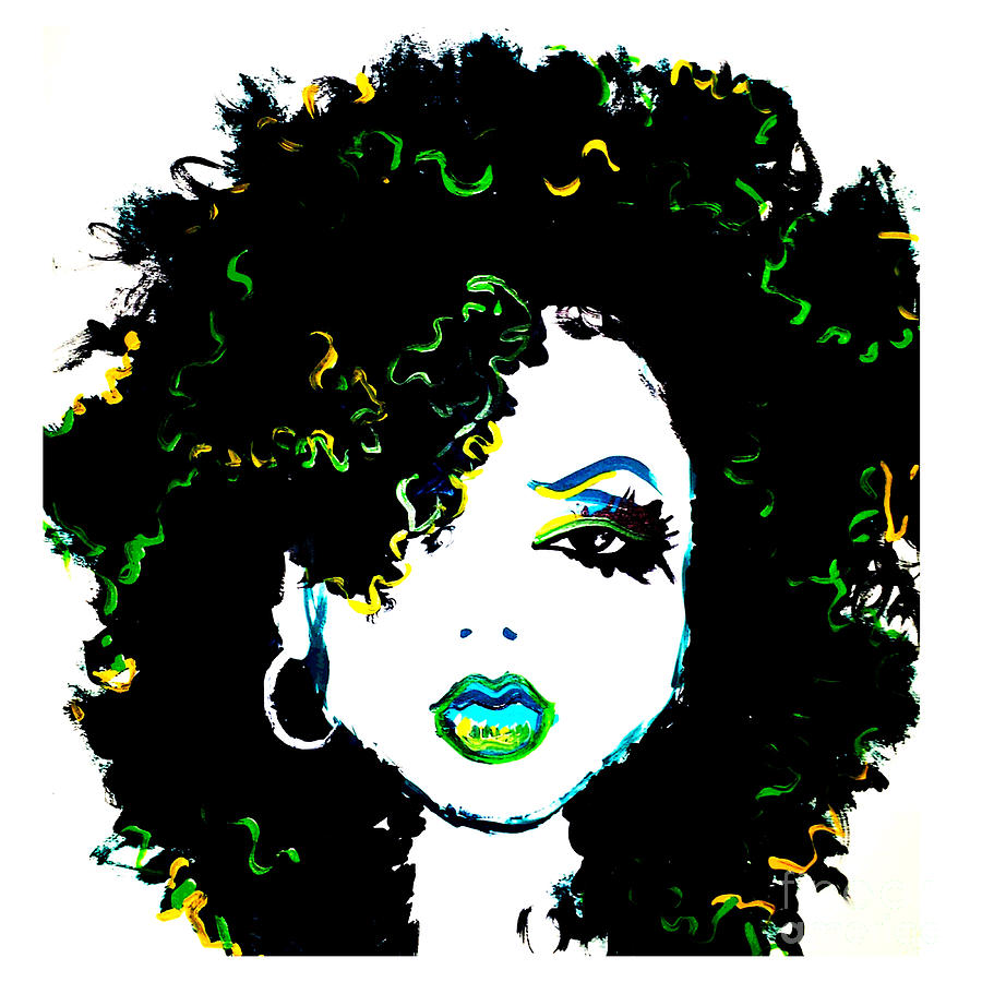 Natural Hair Digital Art - Unusually Moody by Respect the Queen