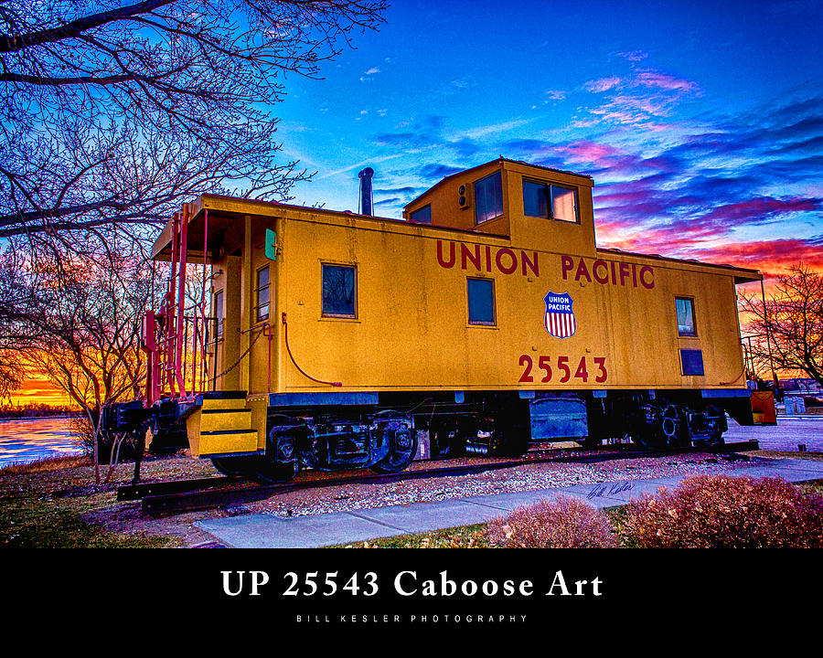 UP 25543 - Caboose Art with Title Photograph by Bill Kesler