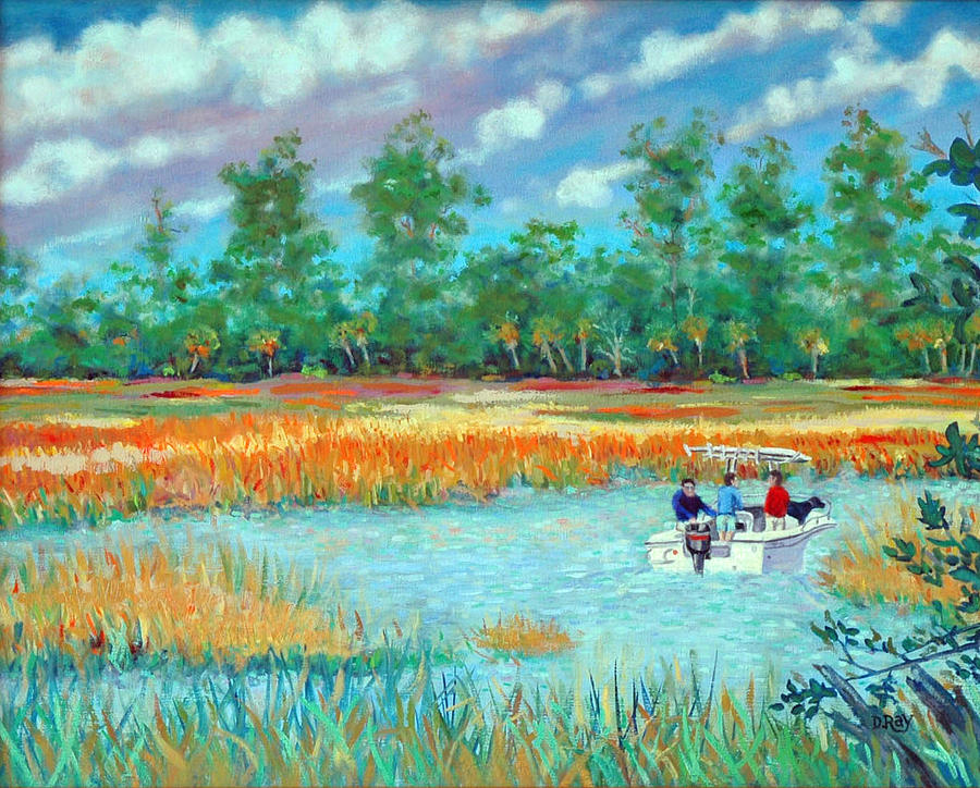 Up Hobcaw Painting by Dwain Ray