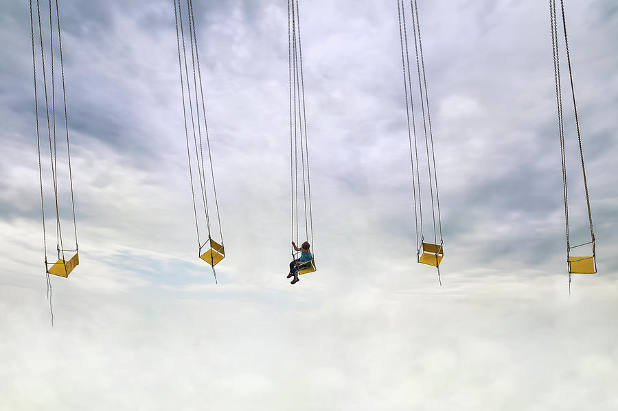Carousel Photograph - Up In The Air! by Marius Cintez?