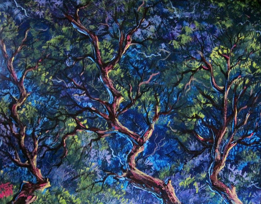 Up in the tree tops Painting by Megan Walsh