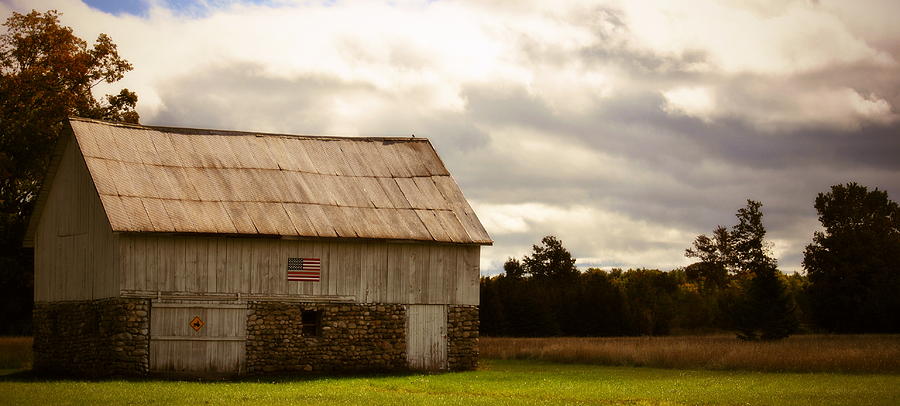 Patriotic Barn  Photograph by Marysue Ryan