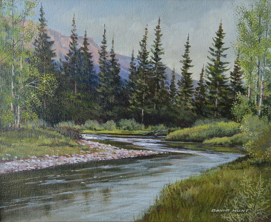 Up the Creek in the Pass Painting by David Hunt - Fine Art America