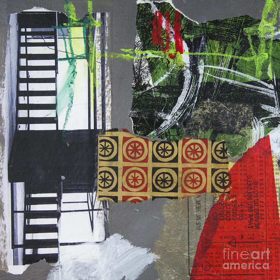 Abstract Mixed Media - Up the stairs by Elena Nosyreva