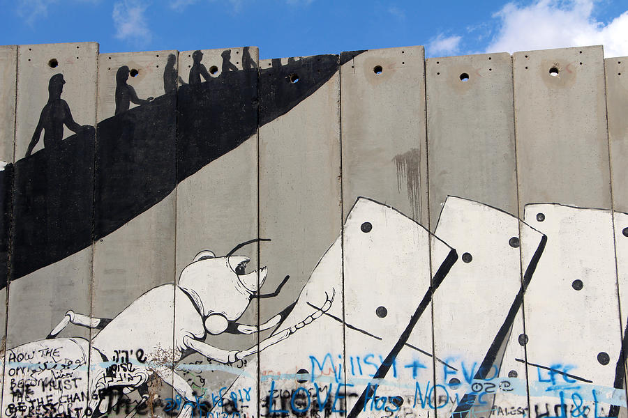 Apartheid Wall Photograph - Up to Heaven by Munir Alawi