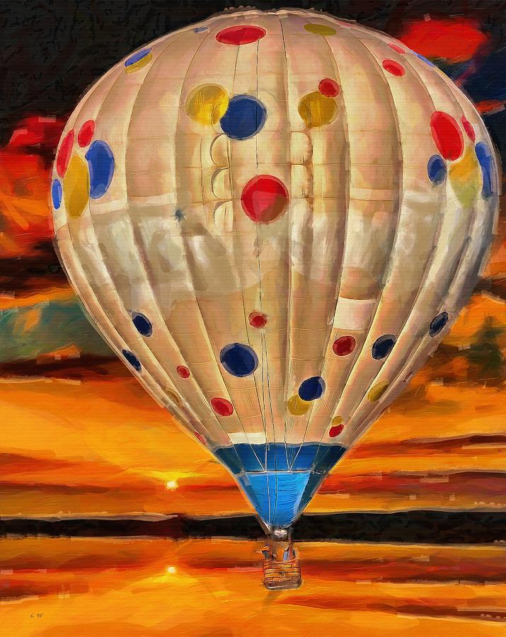 Sunset Painting - Up Up And Away  by L Wright