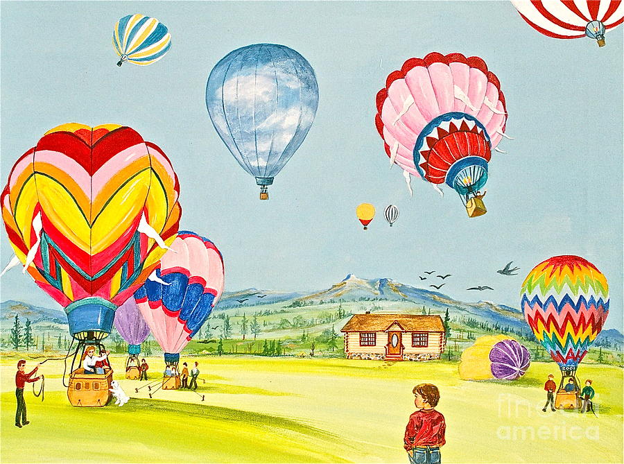 Up Up And Away Painting - Up Up And Away by Virginia Ann Hemingson