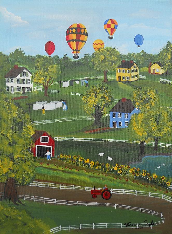 Up Up and Away Painting by Virginia Coyle