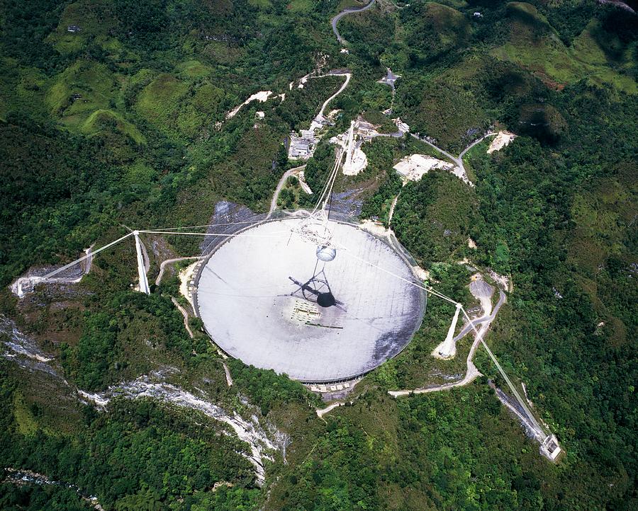 Upgraded Arecibo Radio Telescope With Subreflector Photograph by David Parker/science Photo Library
