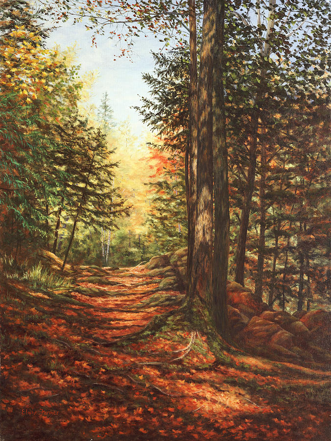 Uphill Path Painting by Elaine Farmer