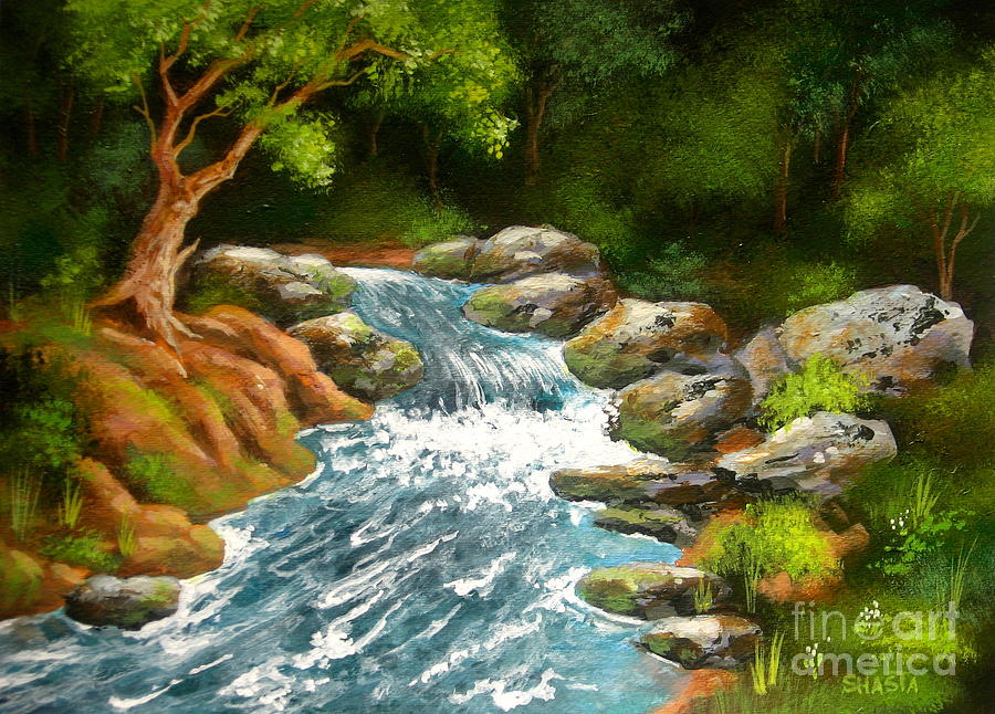 Nature Painting - Upper  Bend by Shasta Eone