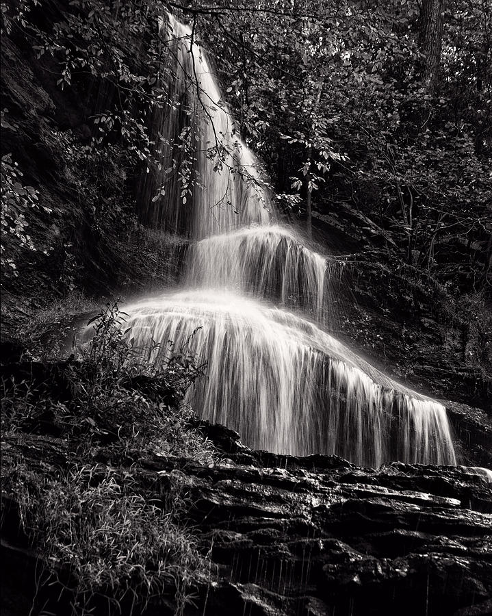 Black And White Photograph - Upper Cathedral Falls by Flees Photos