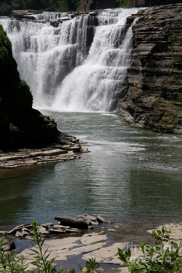 Nature Photograph - Upper Falls Letchworth State Park by Christiane Schulze Art And Photography