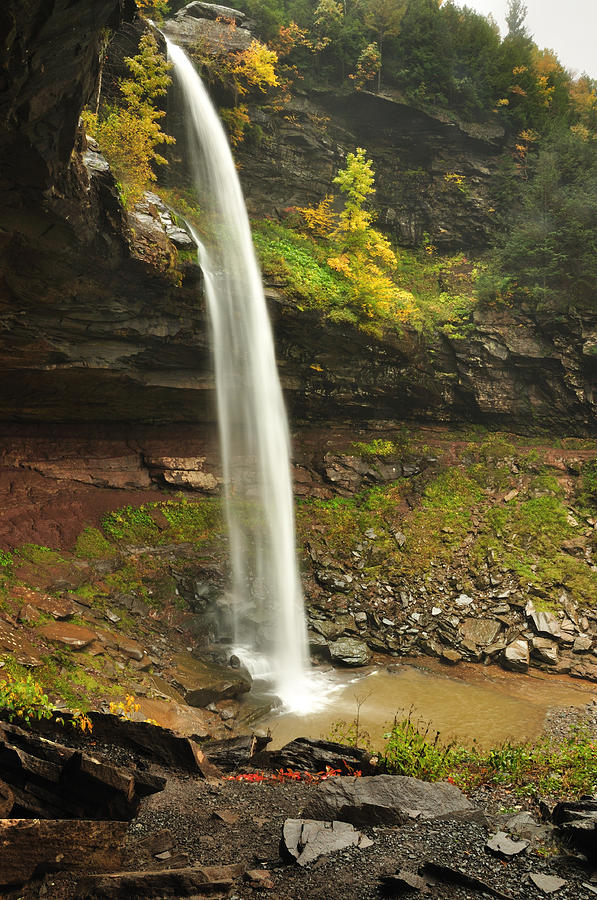 Fall Photograph - Upper Kaaterskill Falls by Adam Paashaus