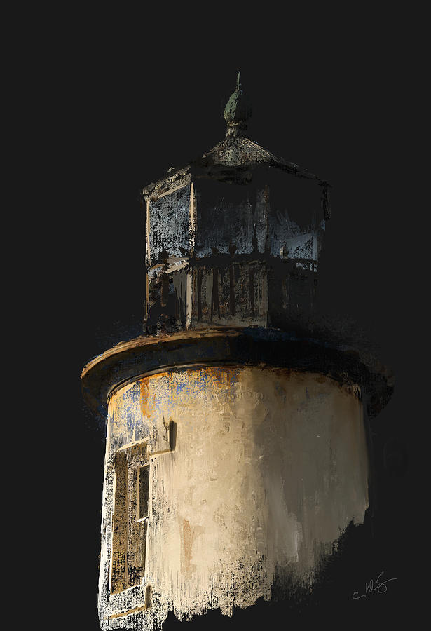 Brush Digital Art - Upper Lighthouse by Dale Stillman