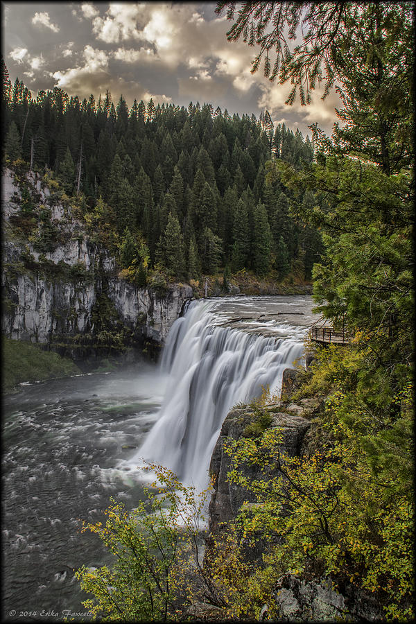 Upper Mesa Falls Photograph by Erika Fawcett