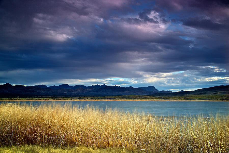 Upper Pahranagat Lake at Dusk Photograph by Joseph Urbaszewski