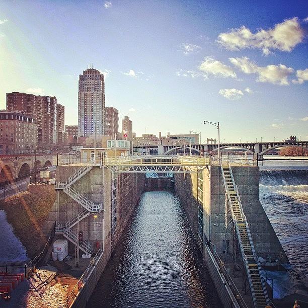 Minneapolis Photograph - Upper Saint Anthony #falls #lock And by Mike S