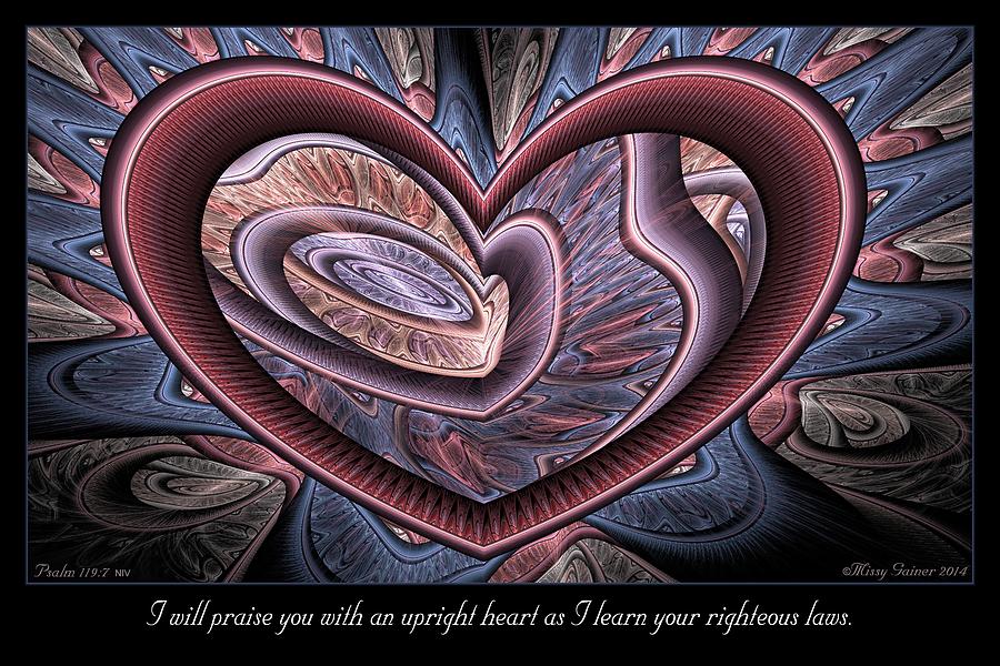 Upright Heart Digital Art by Missy Gainer