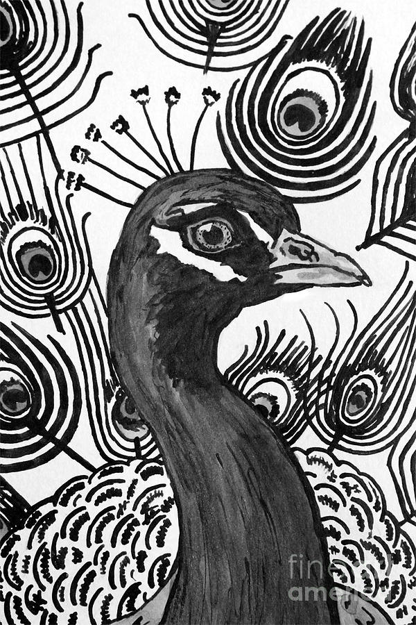Upright Peacock Digital Art by Megan Dirsa-DuBois