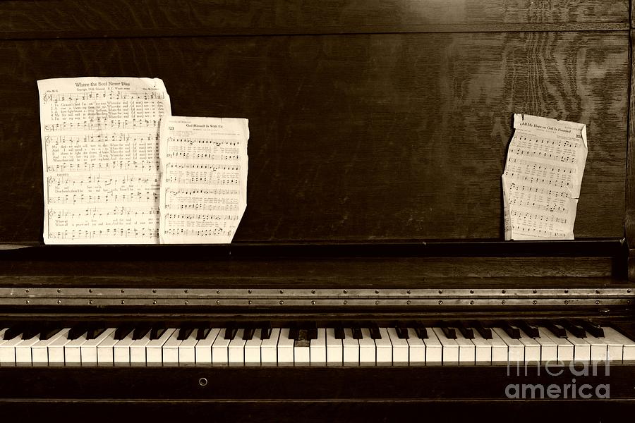 Upright Piano with Religious Sheet Music Photograph by John Harmon