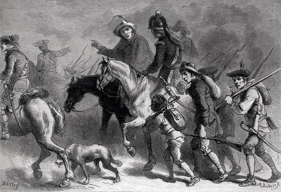 Dog Photograph - Uprising Of The New England Yeomanry, Engraved By A. Bollett Engraving B&w Photo by Felix Octavius Carr Darley