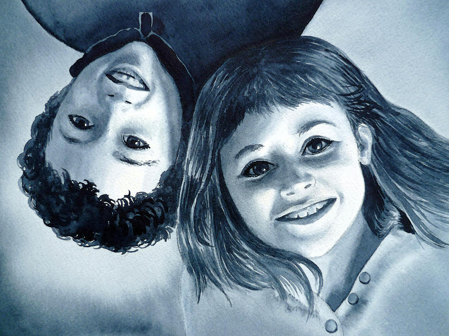 Upside Down Kids  Painting by Irina Sztukowski